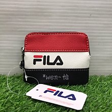 *wen~怡棒壘 FILA  新款 經典三色皮革卡夾 (PWT-9014-BK) 現貨特價590元 下單前先詢問