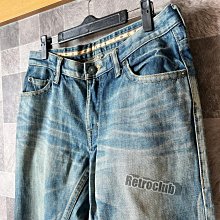 Retro CLUB【一元起標】【二手】金斯大 JEANSDA River Blue Washed 日製 仿舊刷色 合身直筒牛仔褲 W24502