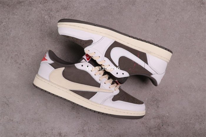 Travis Scott Nike Air Jordan 1 Low OG白棕倒鉤減震低筒籃球鞋DM7866-162男鞋