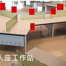 【漢興土城二手OA辦公家具】  美式開放式空間.多人工作站
