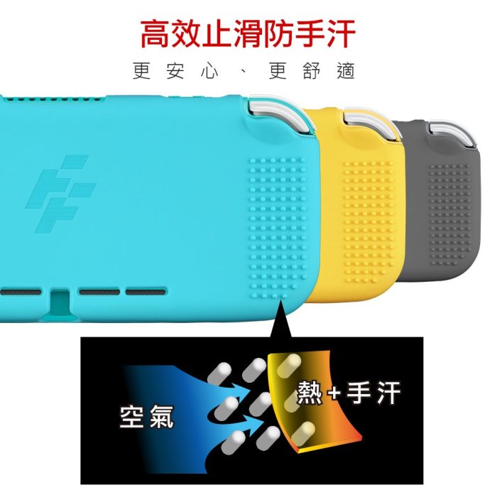 (現貨全新) FlashFire NS Switch Lite 主機專用全包覆軟膠止滑保護套附贈保護貼 黃色