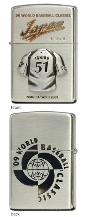 2009 WBC 日本代表隊- イチローICHIRO 鈴木一朗限定ZIPPO 打火機