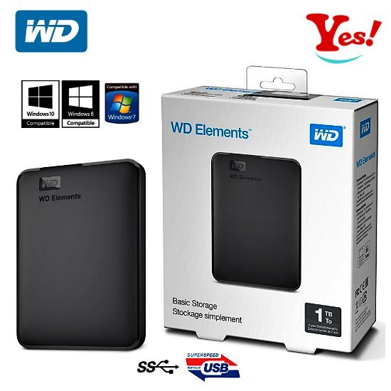【Yes❗️原廠公司貨】WD 威騰 Elements 1TB USB 3.0 2.5吋 HDD 行動硬碟 外接硬碟