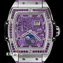 【永久流當品】HUBLOT 宇舶 SPIRIT OF BIG BANG 大爆炸 酒桶型 紫色寶石錶圈 PWU5363