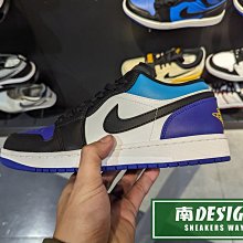 南🔥2024 2月 NIKE Air Jordan 1 Low 皮革 經典 復古 緩震 男款 黑藍白553558-154