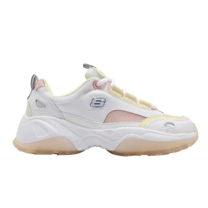 【Ｅ．Ｐ】SKECHERS D'LITES KOZMIKS 老爹鞋 果凍底 運動休閒 白粉黃 女 88888407WYL