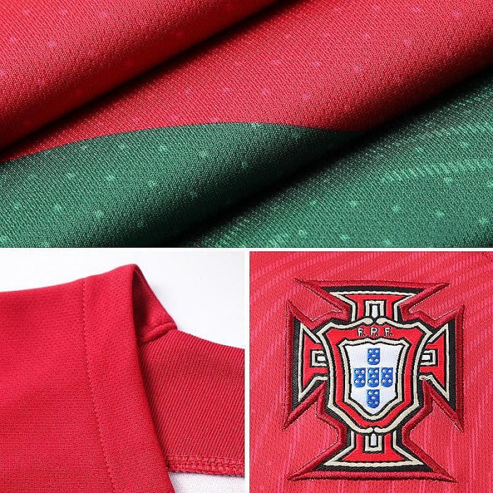 【米顏】 2022卡塔爾世界杯葡萄牙c羅球衣國家隊7號兒童足球服套裝男定制