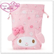 ♥小花花日本精品♥ Hello Kitty 美樂蒂束口袋 吹風機用收納縮口袋   粉大臉玫瑰33150703