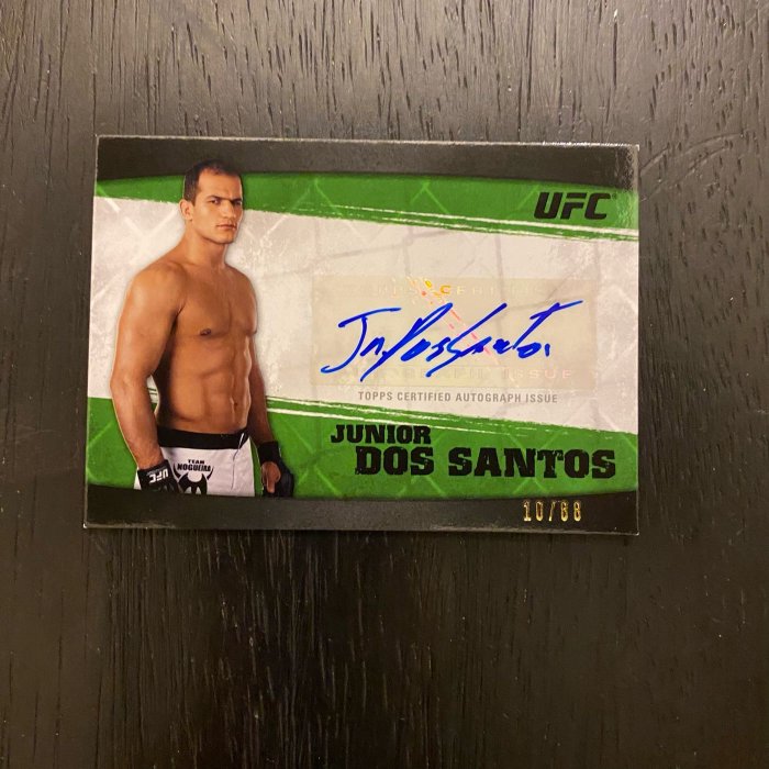 2010 Topps UFC Knockout Auto Green Junior Dos Santos 親簽 格鬥拳擊卡 卡片 #10/88