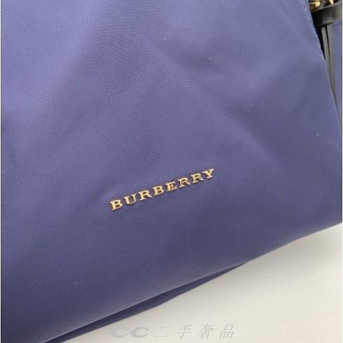 CC二手  99新Burberry(博柏利)  Medium 中型後背包 The Rucksack 藍色 金釦