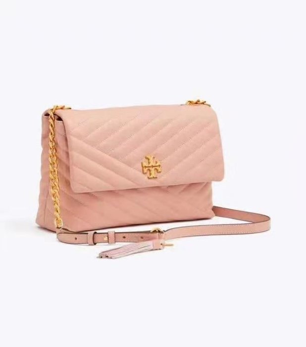 【全新正貨私家珍藏】Tory Burch KIRA FLAP 新款 真皮斜紋鏈條包