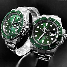 Rolex 勞力士 SUBMARINER 116610LV 綠水鬼男用機械腕錶