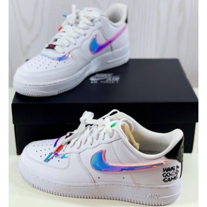 Nike Air Force 1 '07 電玩 英雄聯盟 白 炫彩鐳射 休閒 運動 DC0710-191現貨潮鞋