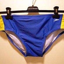 -TAKADA 高田家- 全新正品 SPEEDO LYCRA 萊卡系列 寶藍配黃邊 屁股大LOGO 三角泳褲