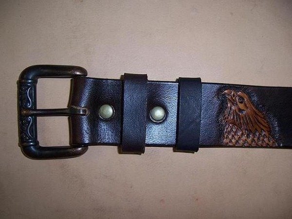 巧將手工皮雕老鷹皮帶獨家專賣可以訂製Cheergiant eagle pattern hand carved belt