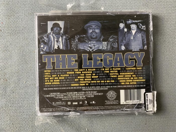 O版 Legacy The Best of Big Pun CD 盒裂 塑料皮破損