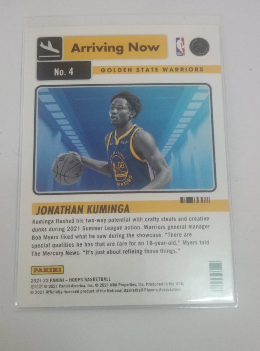 21-22 Hoops - Arriving Now  #4 - Jonathan Kuminga