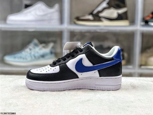 專櫃貨Nike Air Force 1 Low AF1 復古 低幫 黑白藍 小閃電