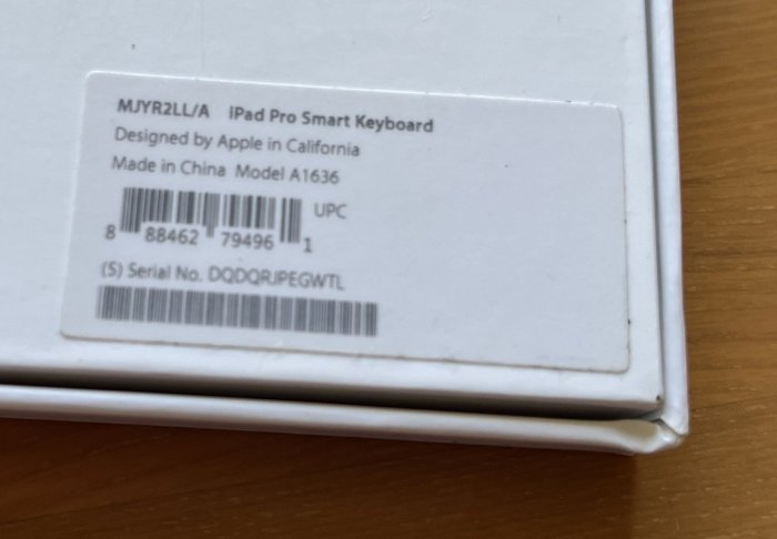 蘋果 Apple ipad Pro Smart Keyboard A1636 適12.9 吋 美式英文鍵盤