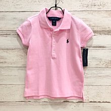 Maple麋鹿小舖 美國購買 童裝品牌POLO RALPH LAUREN 女童粉紅色素面短袖POLO衫 ＊ (現貨4號)