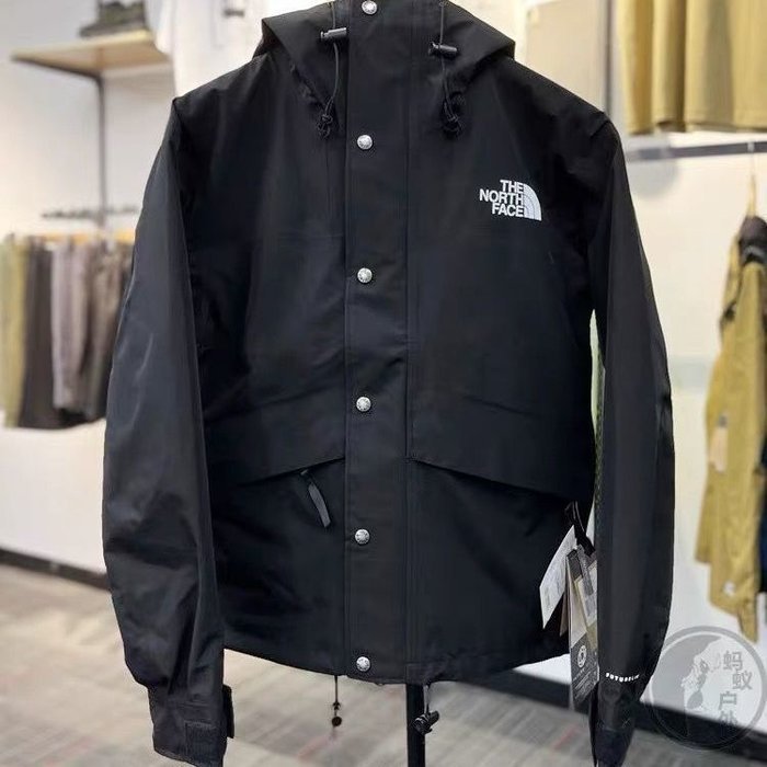 亞軒潮店 THE NORTH FACE 男女同款戶外防風防水單層夾克衝鋒衣外套 風衣連帽撞色工裝