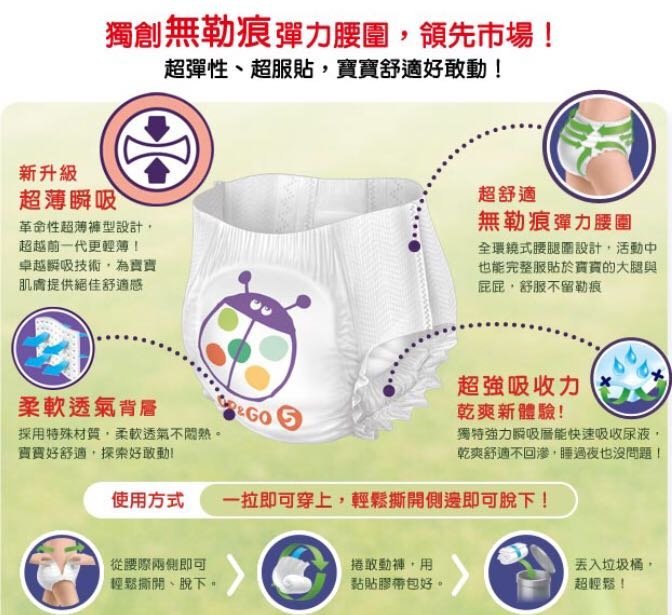 ☘ 板橋統一婦幼百貨 ☘   Libero 麗貝樂 敢動褲5號-L 超薄型 (42片)