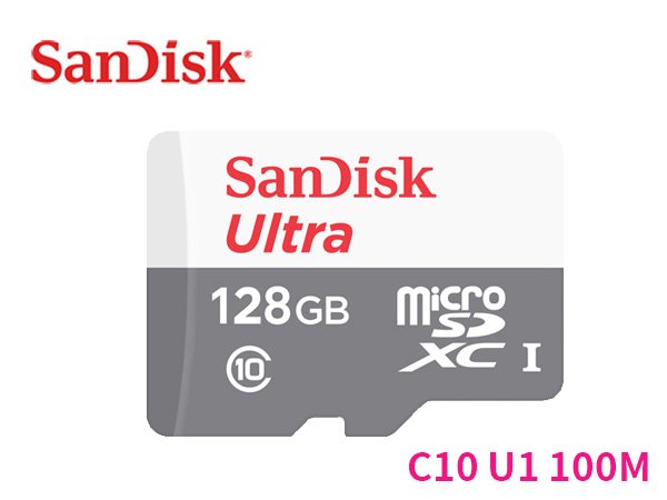 「阿秒市集」Sandisk Ultra microSD TF 128G 128GB 100M C10 記憶卡 無轉卡