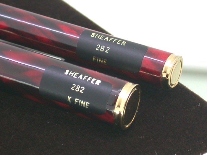 全新品SHFAFFER西華對筆 FSHION 282 紅琺瑯金尖鋼筆+原子筆.(附吸墨器)