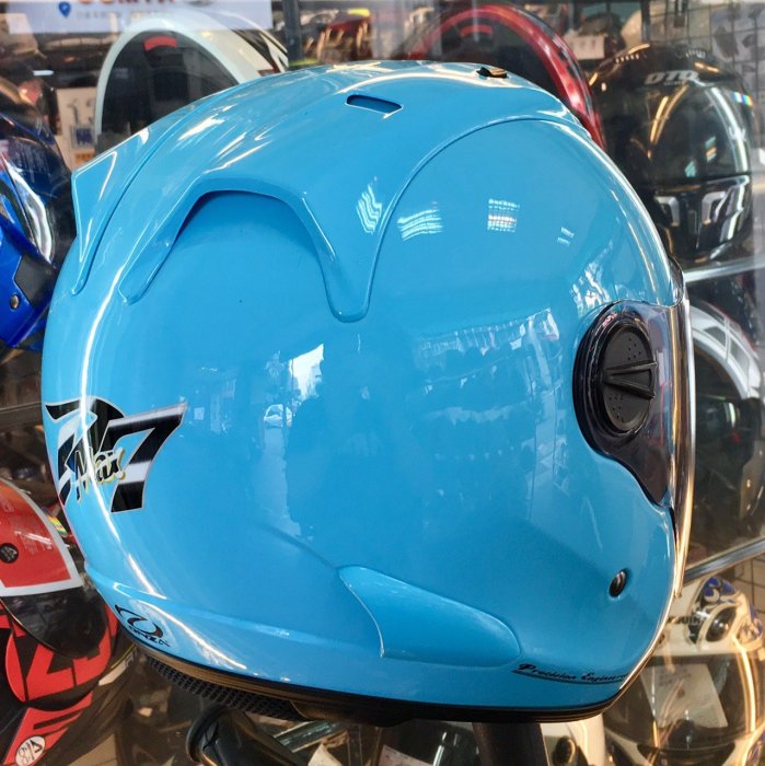 ONZA安全帽，MAX-R1，R7，素/湖水藍