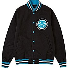 【日貨代購CITY】STUSSY BIG LINK JACKET 電繡 棒球 外套 條紋 115180 黑色 現貨