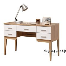 【設計私生活】金詩涵雙色4尺書桌、寫字桌(免運費)123A