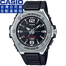 【柒號本舖】CASIO 卡西歐超霸運動膠帶錶-黑 # MWA-100H-1A (台灣公司貨全配盒裝)