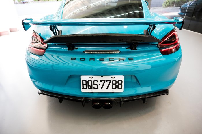 TWL台灣碳纖 全新 PORSCHE 保時捷 981 CAYMAN S GTS 升級GT4大尾翼ABS 素材