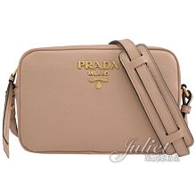 【茱麗葉精品】全新精品 PRADA 專櫃商品 1BH103 浮雕LOGO荔枝牛皮斜背相機包.粉 預購無現貨