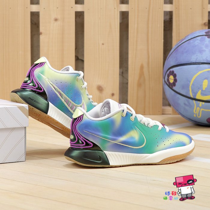 球鞋補習班NIKE LEBRON XXI SE GS 21 北極光女緩震氣墊大童籃球鞋