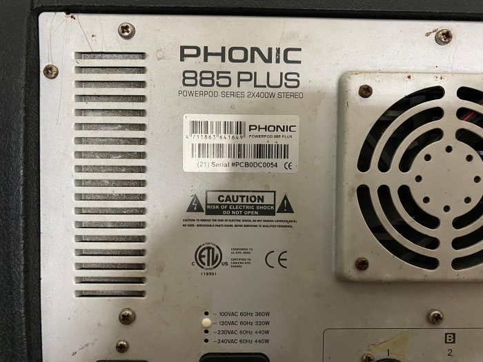 美國 PHONIC 885PLUS 混音器 POWER MIXER 數位迴音 音效處理器 美國製造 400W+400W