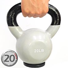 包膠20磅壺鈴實心鑄鐵+橡膠底座浸膠20LB拉環啞鈴9KG搖擺鈴9公斤舉重量訓練運動健身器材C113-2020【推薦+】