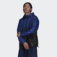 南◇2021 10月 ADIDAS BLOCKED WINDBREAKER H06722 藍黑 防風 連帽 風衣外套