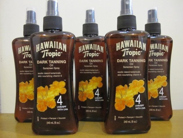 熱帶夏威夷古銅助曬乳Hawaiian Tropic-SPF4(1瓶559元） 防水級運動型也有SPF8助曬油