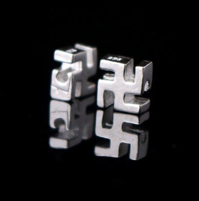 ○覺品素材○【925純銀卍字銀飾配件隔珠】6.5mm/DIY佛珠念飾品配飾