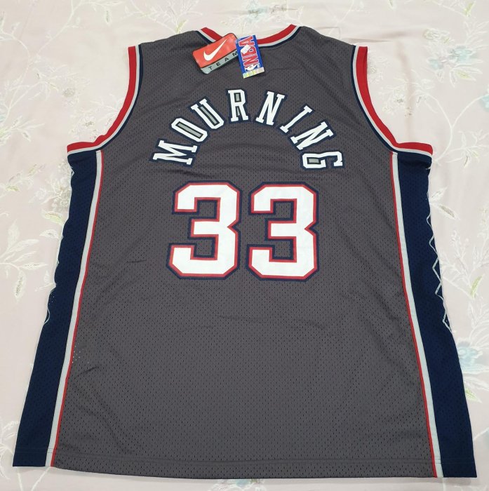 Nike Nets #33 Alonzo Mourning Swingman Jersey Kidd 籃網 復古 洞洞 球衣