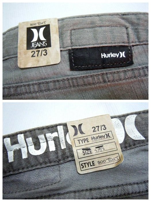 【女裝Hurley衝浪品牌牛仔丹寧低腰長褲jeans，全新商品灰色款27/3號】371一元起標BOOTCUT FIT