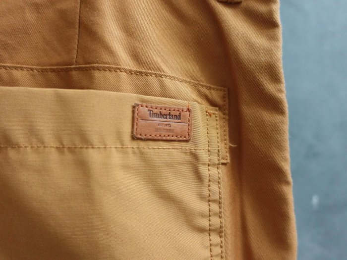 CA 美國戶外品牌 Timberland 土黃 工作休閒九分褲 33腰 一元起標無底價Q416