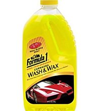 美國Formula 1亮澤 含棕梠蠟洗車精 小 946ML CARNAUBAWASH & WAX 平行輸入 13700