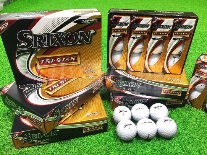 [小鷹小舖] Dunlop Golf SRIXON TRI-STAR 高爾夫球 三層球 日本製新包裝 SpinSkin