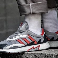 南 2021 2月 Adidas TRESC RUN BOOST 灰紅 麂皮 愛迪達 老爹鞋 男鞋 灰色 EF0765