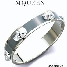 喬瑟芬【ALEXANDER MCQUEEN】現貨~骷顱頭3D Enamel Skull Bangle Ottone/Smalto手環手鐲