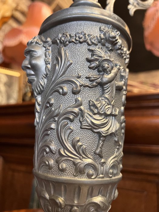 義大利希臘神話浮雕手工錫花瓶   #223008