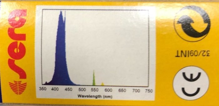 五2中0新0↓↓C。。青島水族。。S6963德國Sera喜瑞----藍燈管==25W