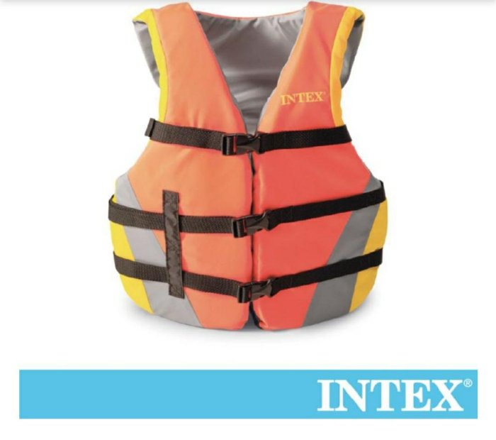 ^.^飛行屋(全新品)INTEX 小孩#兒童救生衣//胸圍64~74cm//適合~14歲以下(無彩盒)